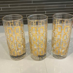 C. Wonder Geometric Print Highball Glass Tumbler - Set of 3